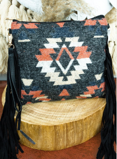 Fashion NY Abilene Fringe Crossbody Clutch