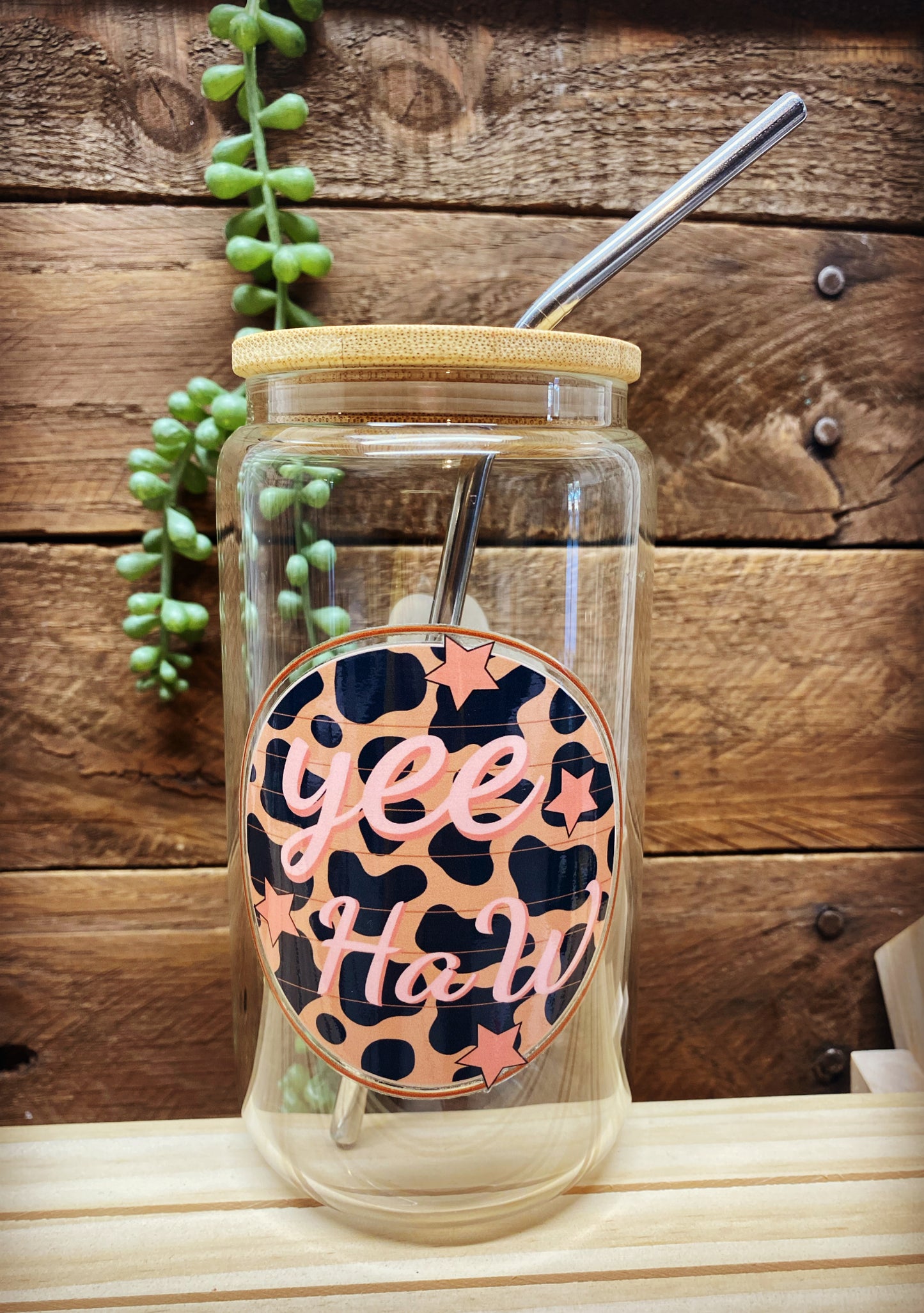 16oz Glass Cup - Western Let’s Go Girls
