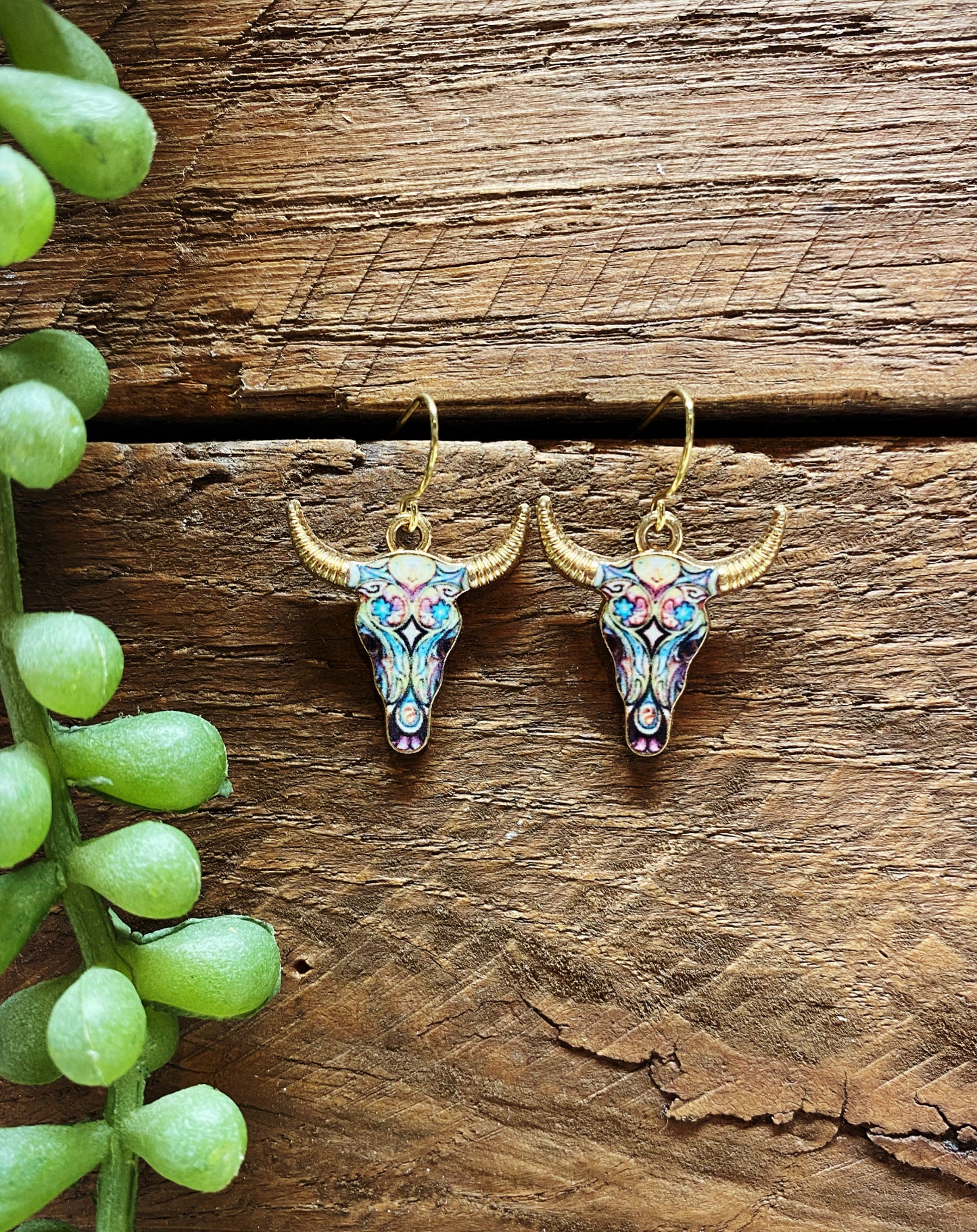 Western Happy Bull Earrings