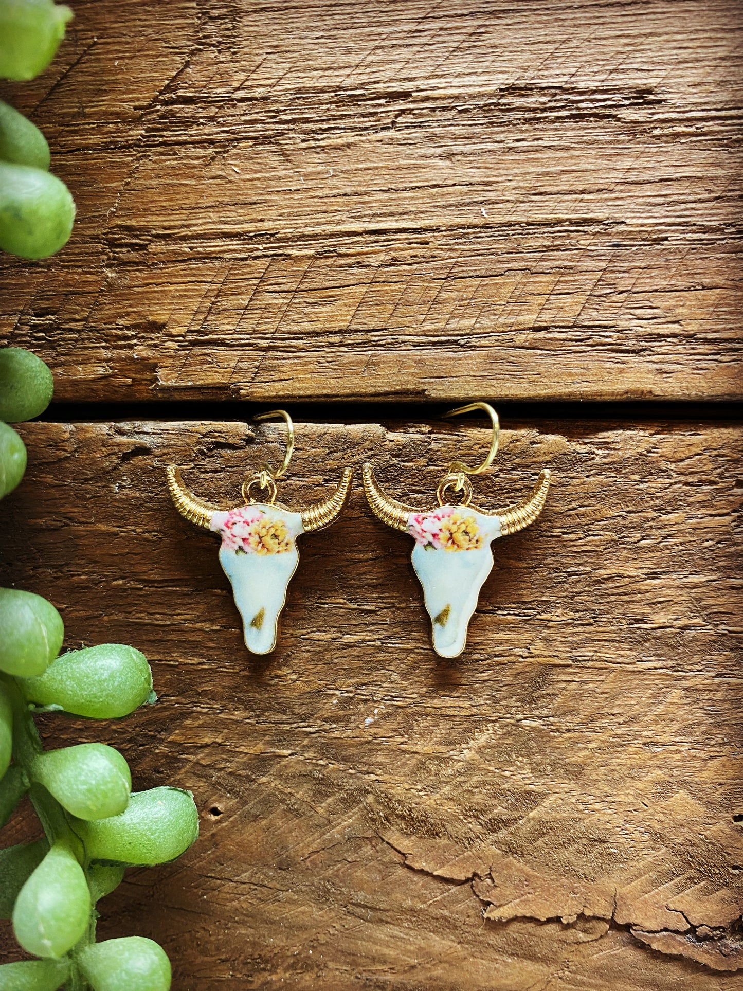 Western Happy Bull Earrings