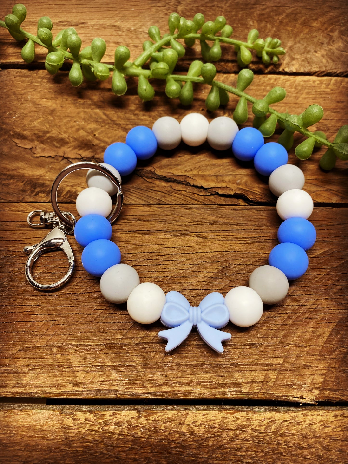 Keychain Rings - Blue Wave - Bow