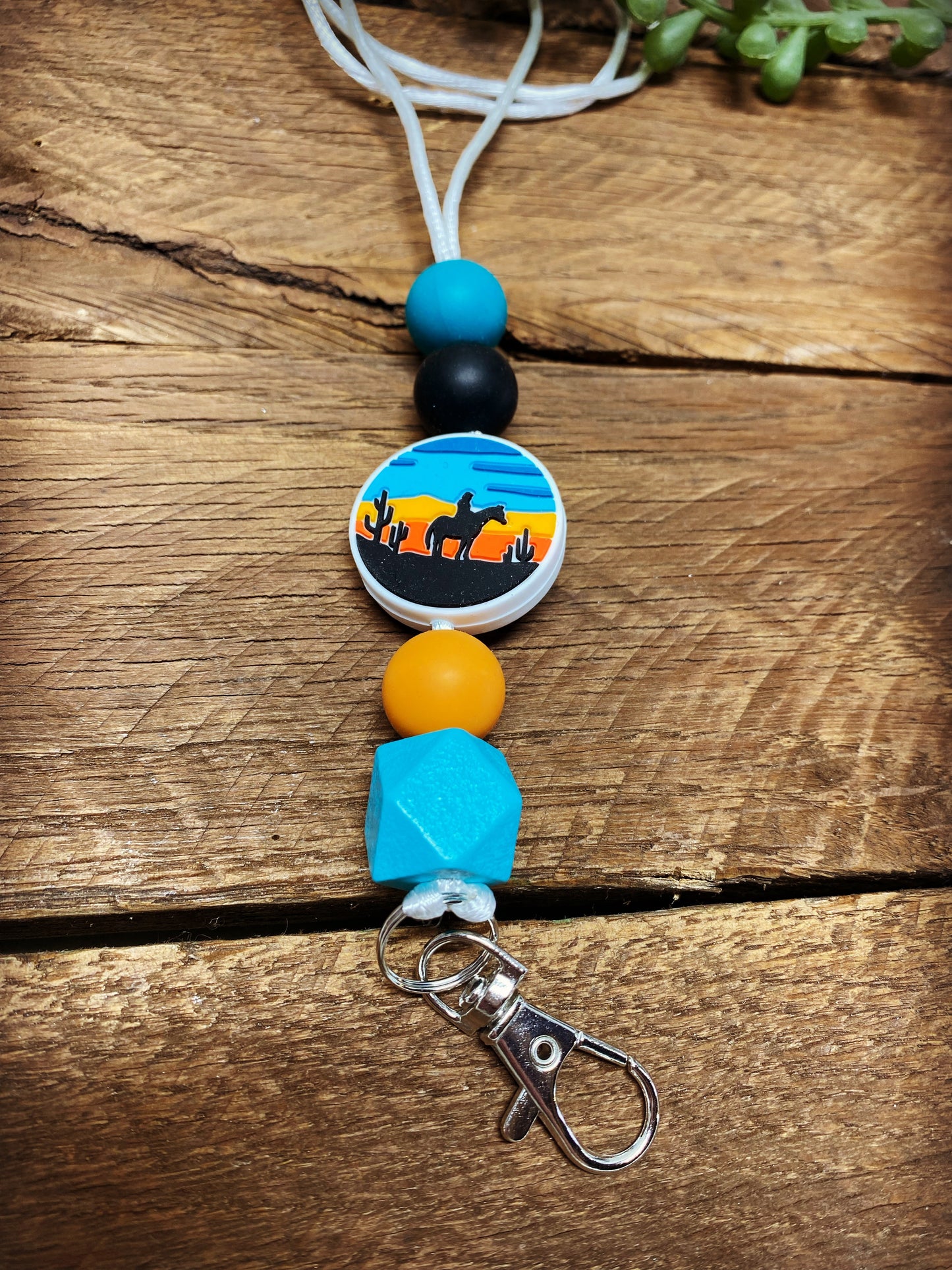 Badge Lanyard - Sunset Horse
