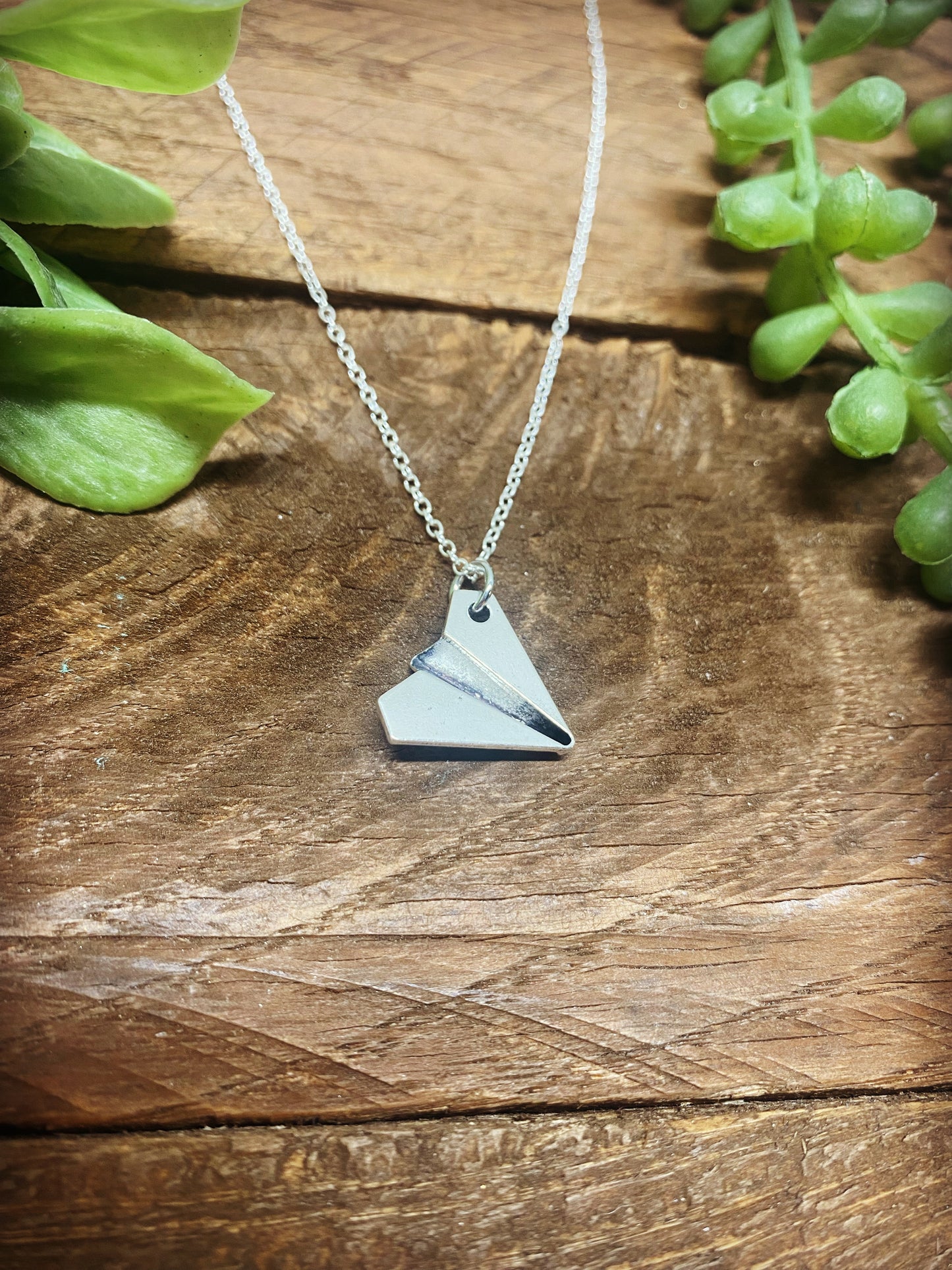 Happy Paper Airplane Necklace