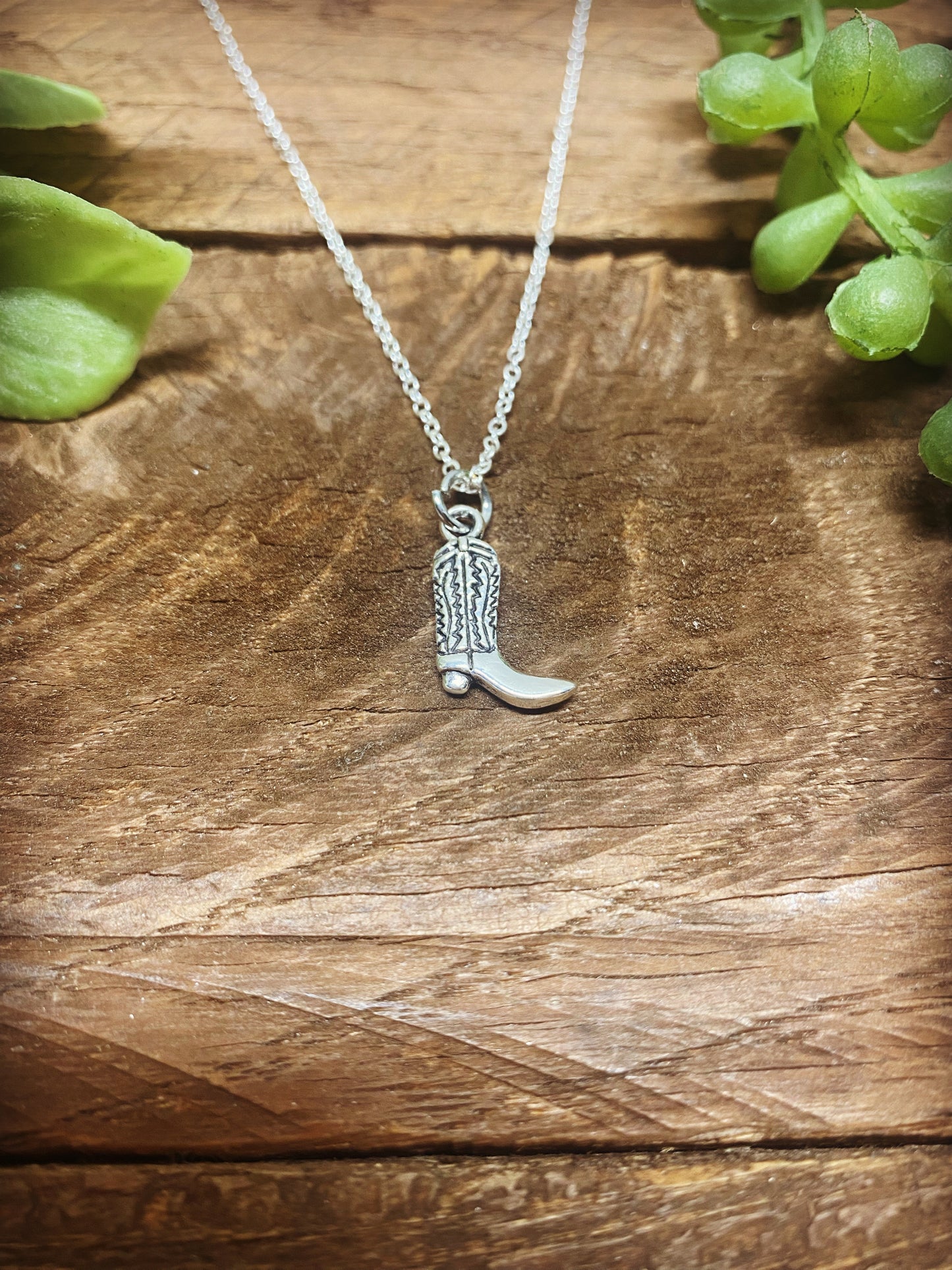 Happy Western Cowboy Boot Necklace