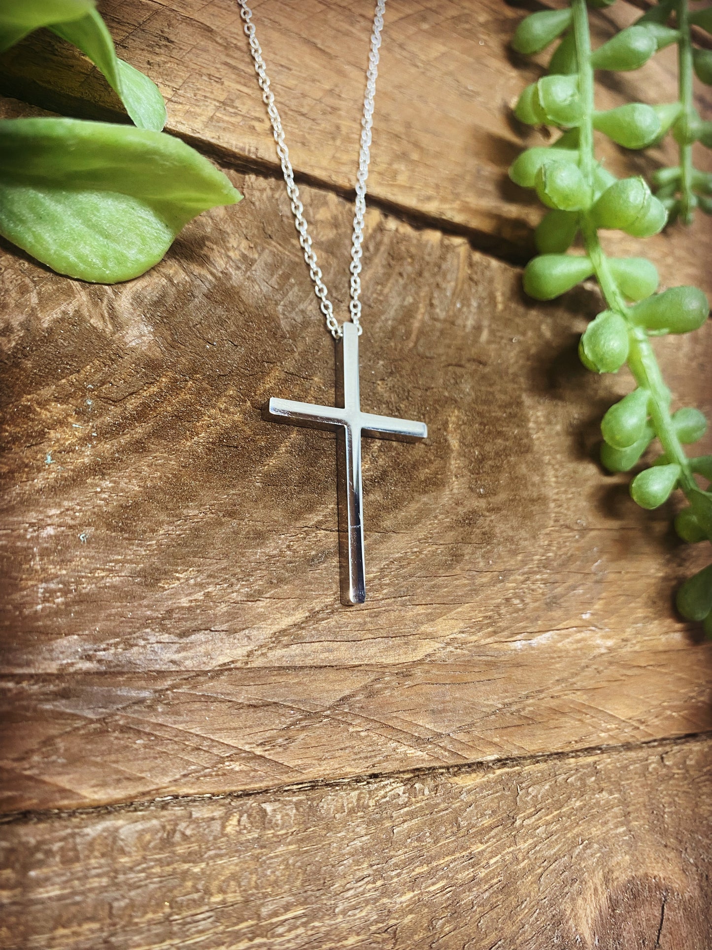 Classic Silver Cross Necklace