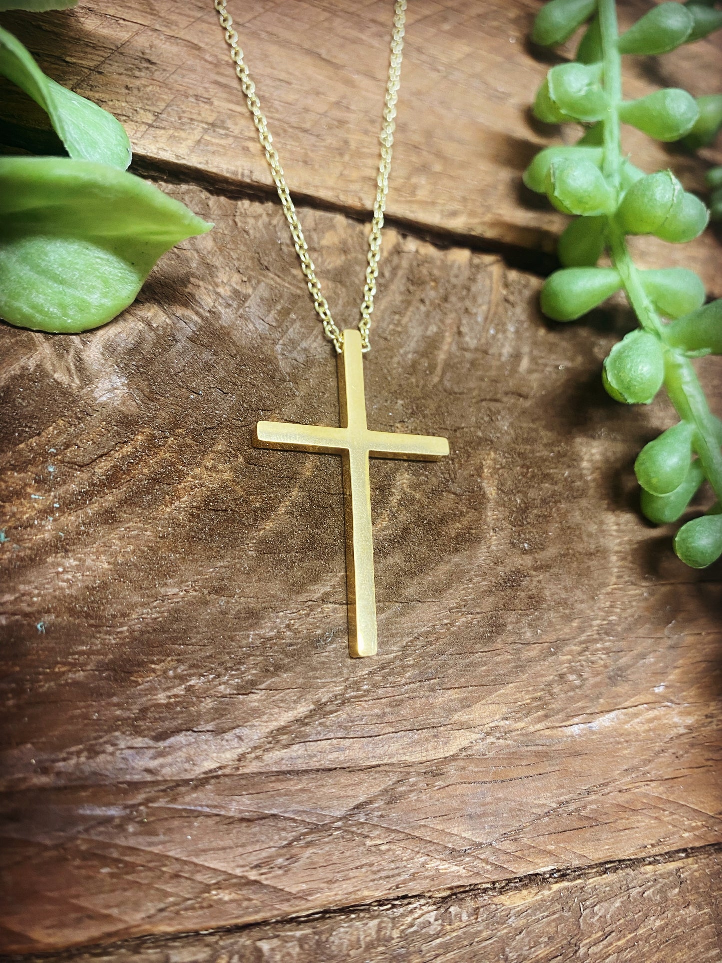 Classic Gold Cross Necklace