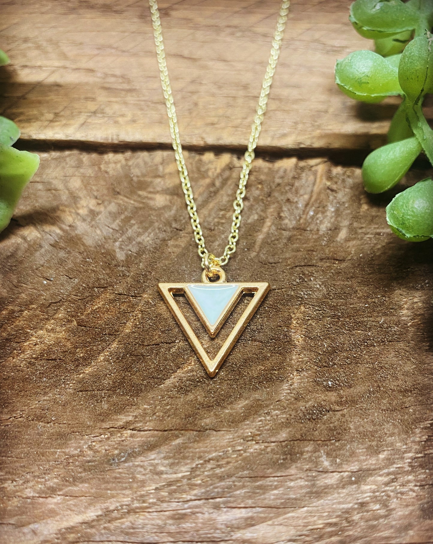 Happy Triangles Necklace - multiple color options