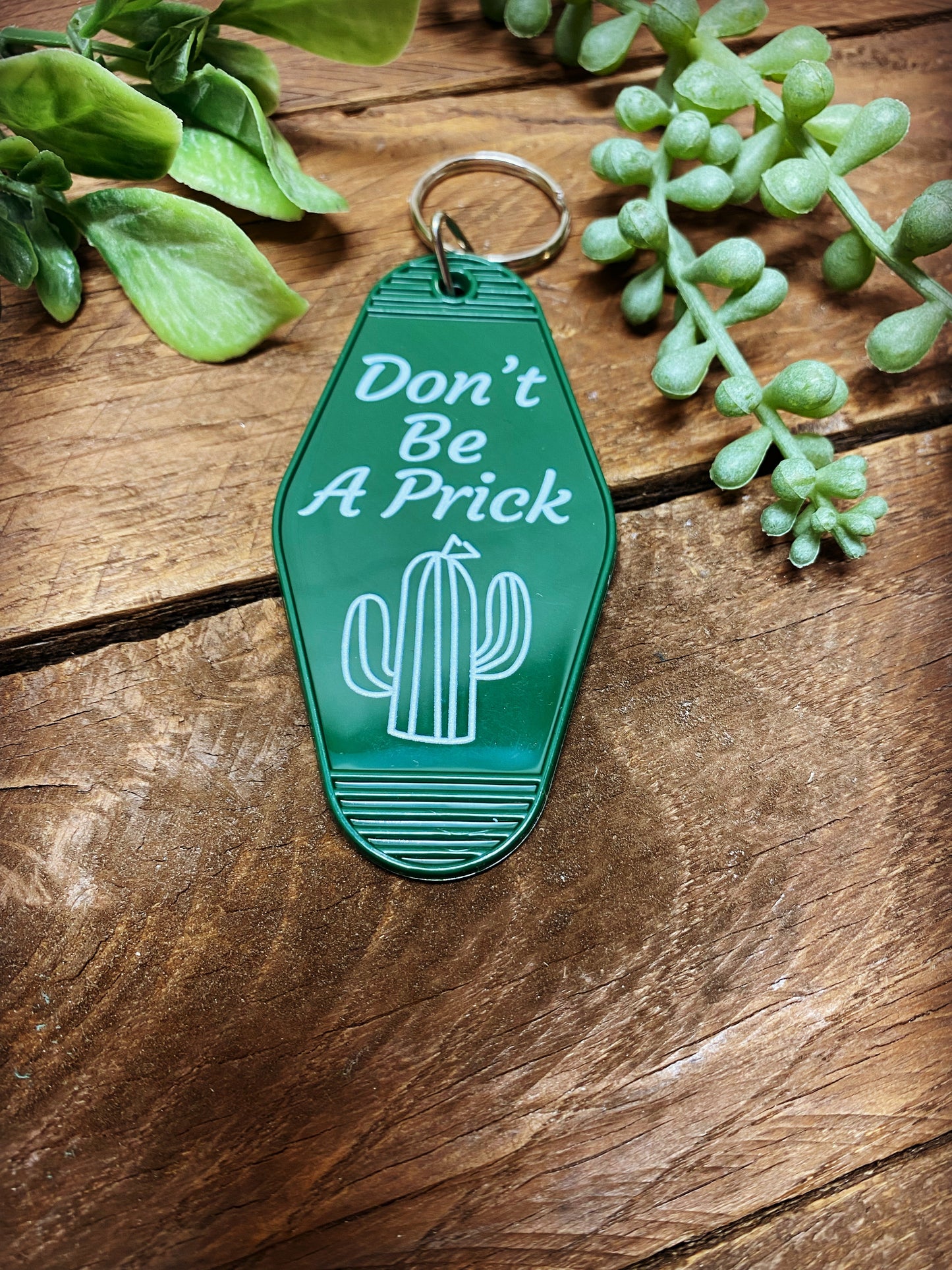 Keychain Vintage Plastic Key Tag - Don't Be a Prick