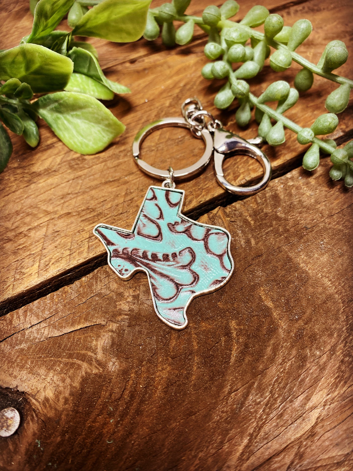 Keychain Texas Teal