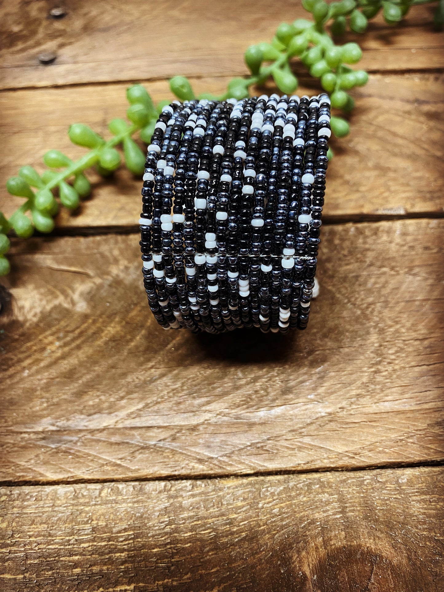 Western Multilayered Seed Bead Bracelet
