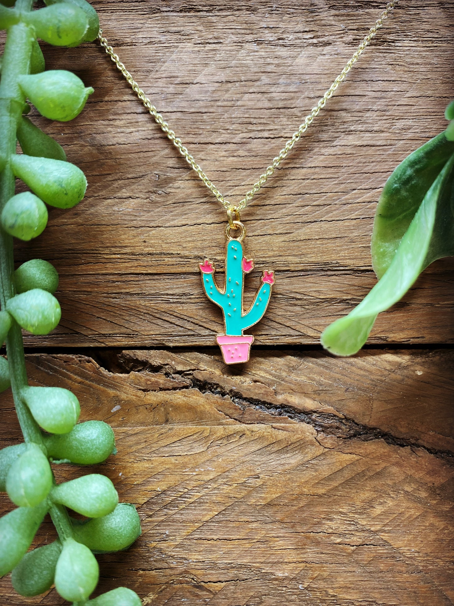 Happy Cactus Necklace - multiple options