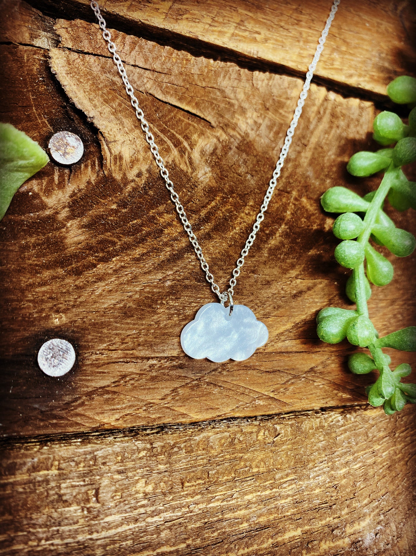 Happy Cloud Necklace - Silver