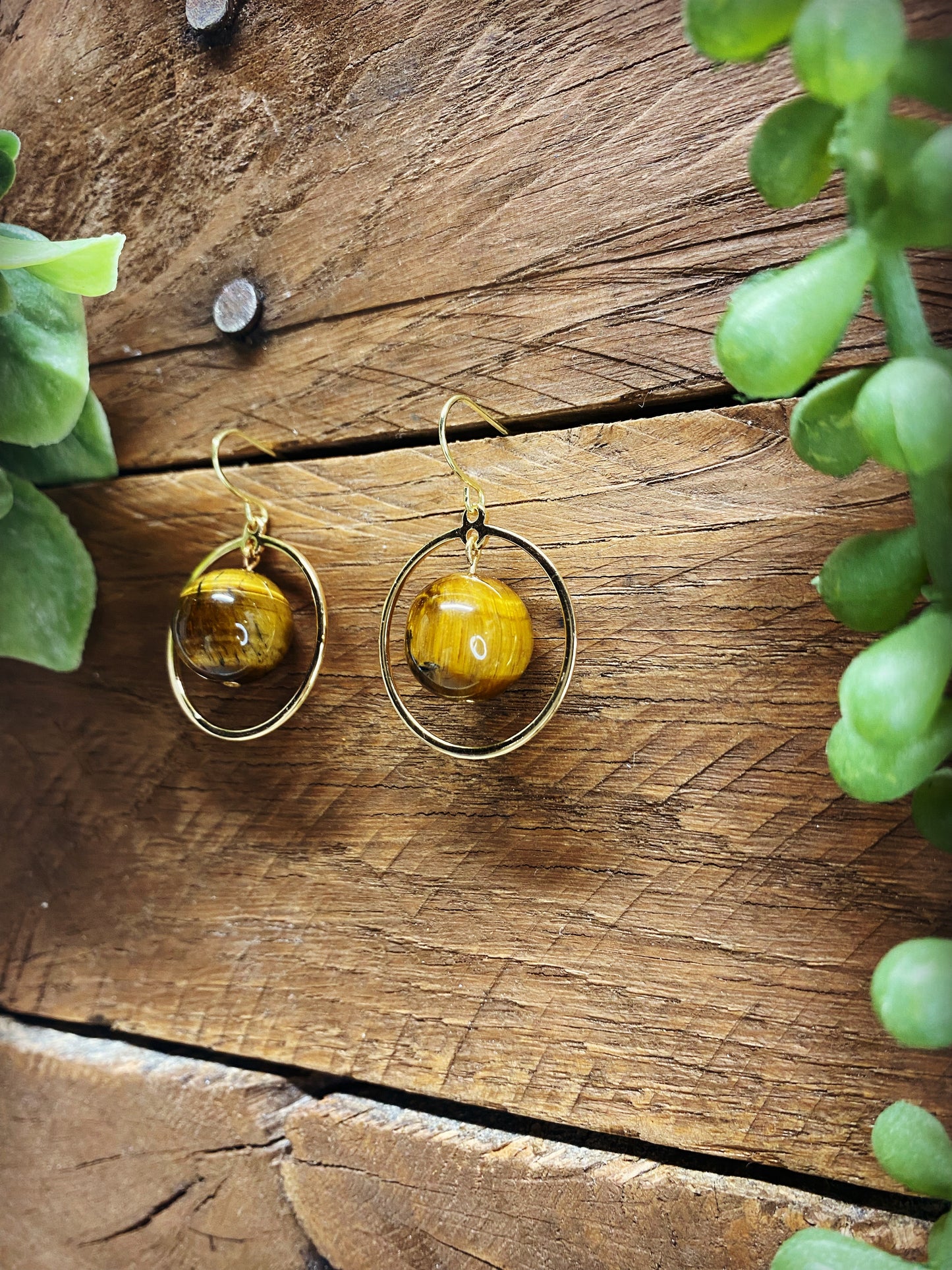 Tigers Eye Tiny Hoops