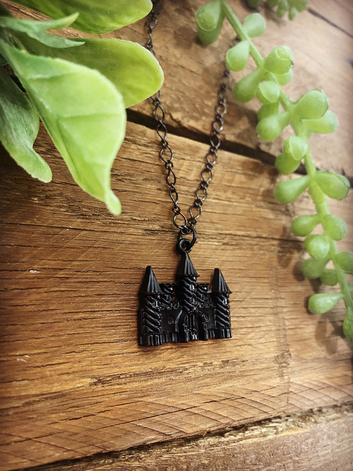 Classic Black Castle Necklace