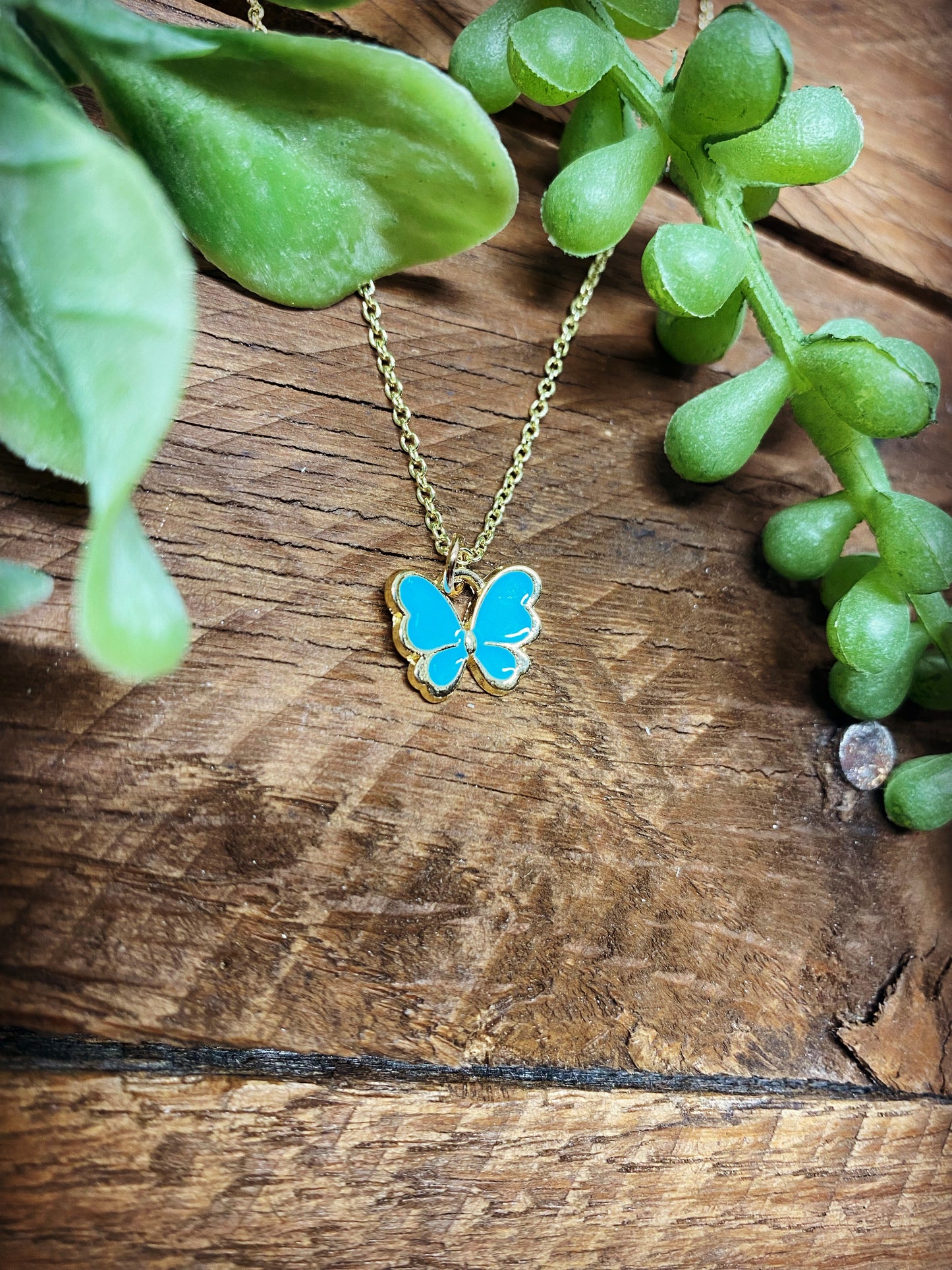 Happy Butterfly Necklace - Multiple color options