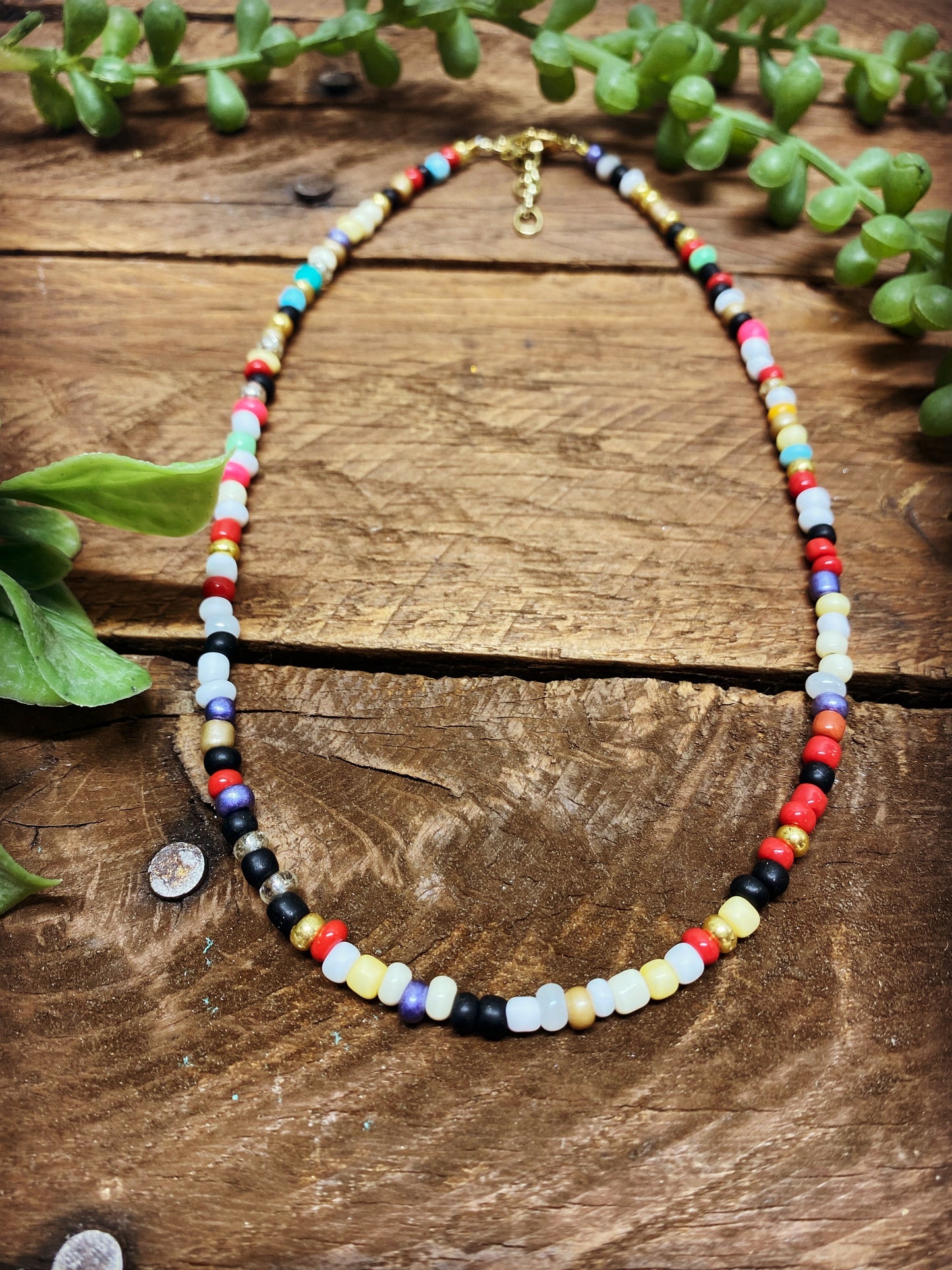 Beaded Necklace - Multi Color