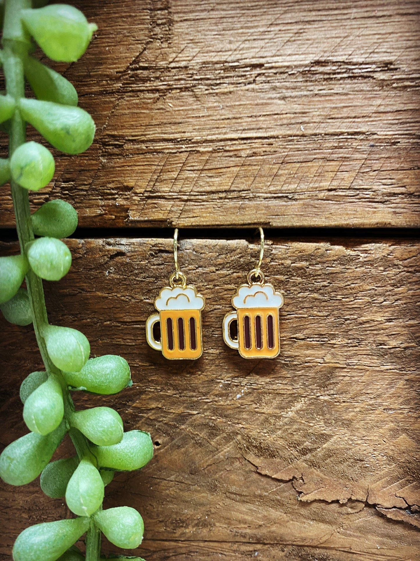 Happy Beverage Beer Glass Earrings