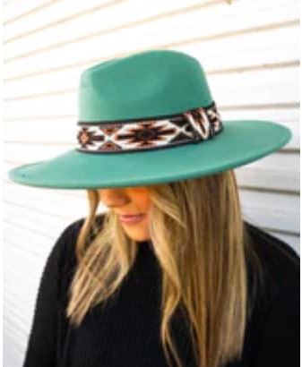 Fashion Felt Hat - Teal