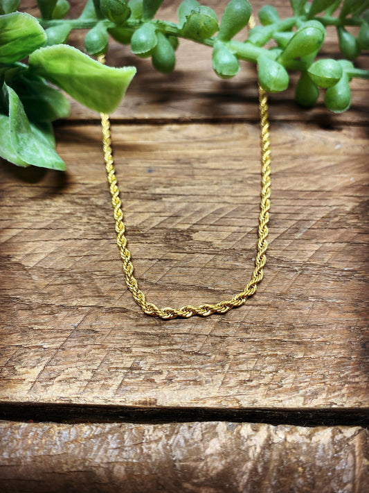 Twisted Gold Link Chain - 14k Gold Played