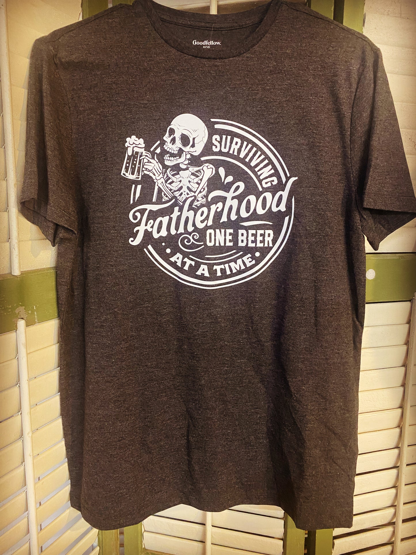 Fatherhood One Beer at a Time Mens Fashion T-shirt