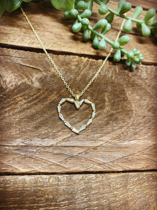Classic Cubic Zirconia Heart Necklace