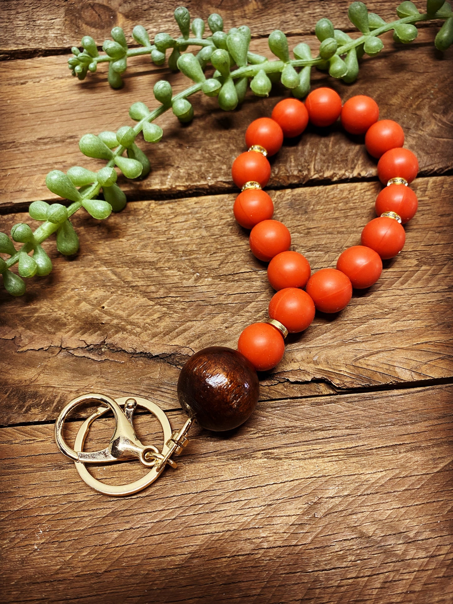 Keychain Bangle - Rust & Bling