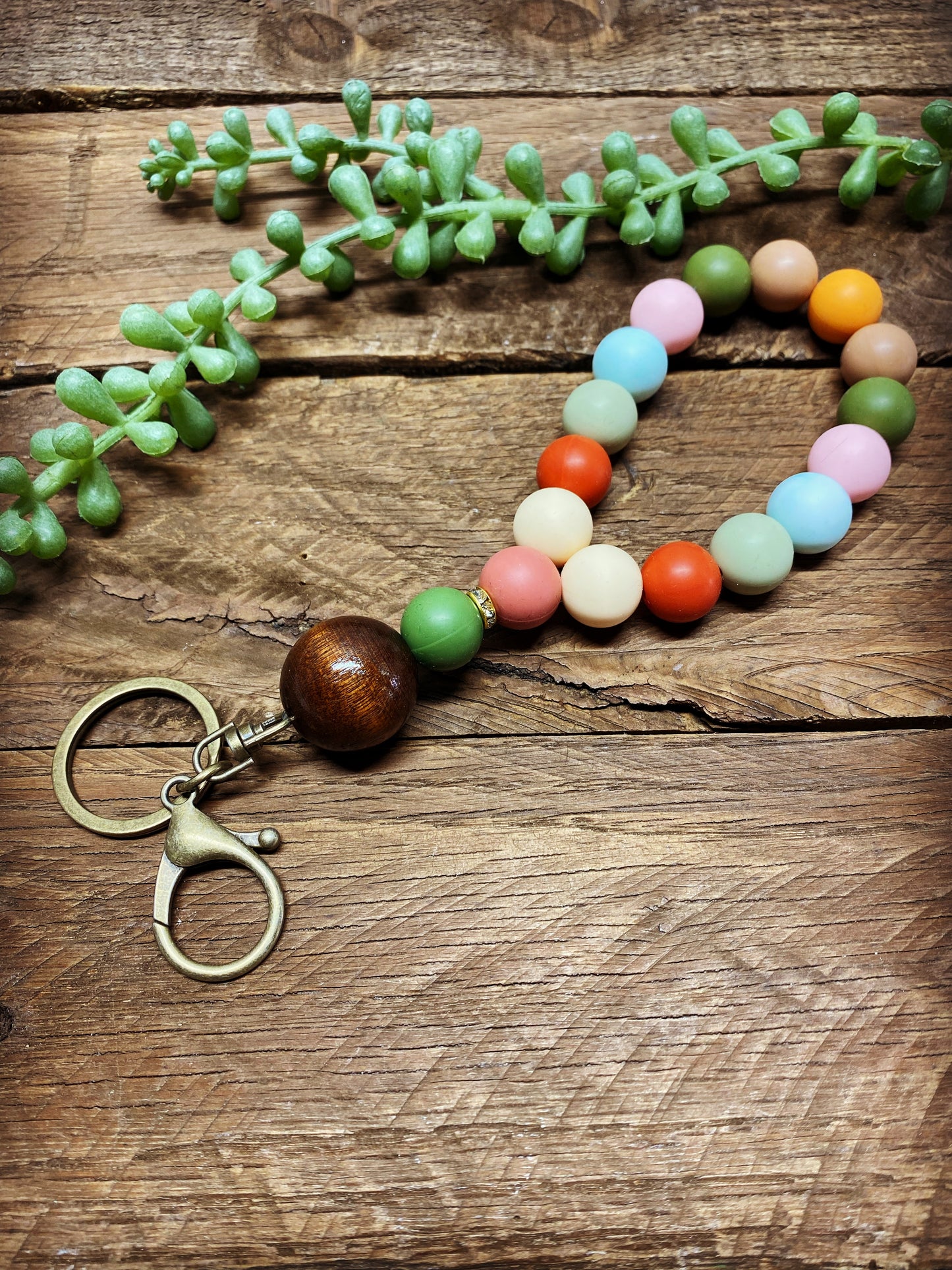 Keychain Bangle - Multicolor Earth Tones