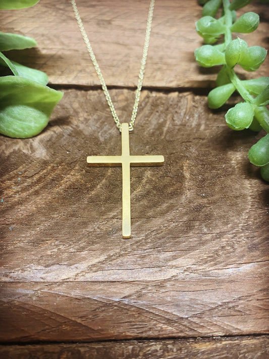 Classic Gold Cross Necklace