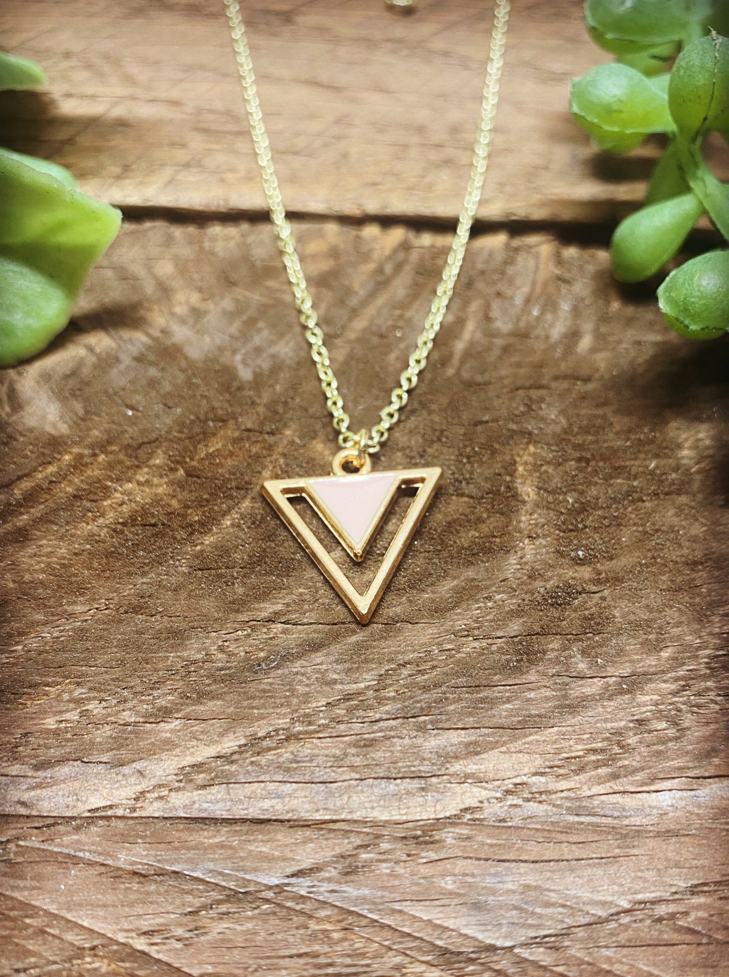 Happy Triangles Necklace - multiple color options