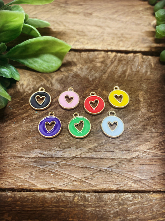 Happy Heart Hole Necklace - multiple color options