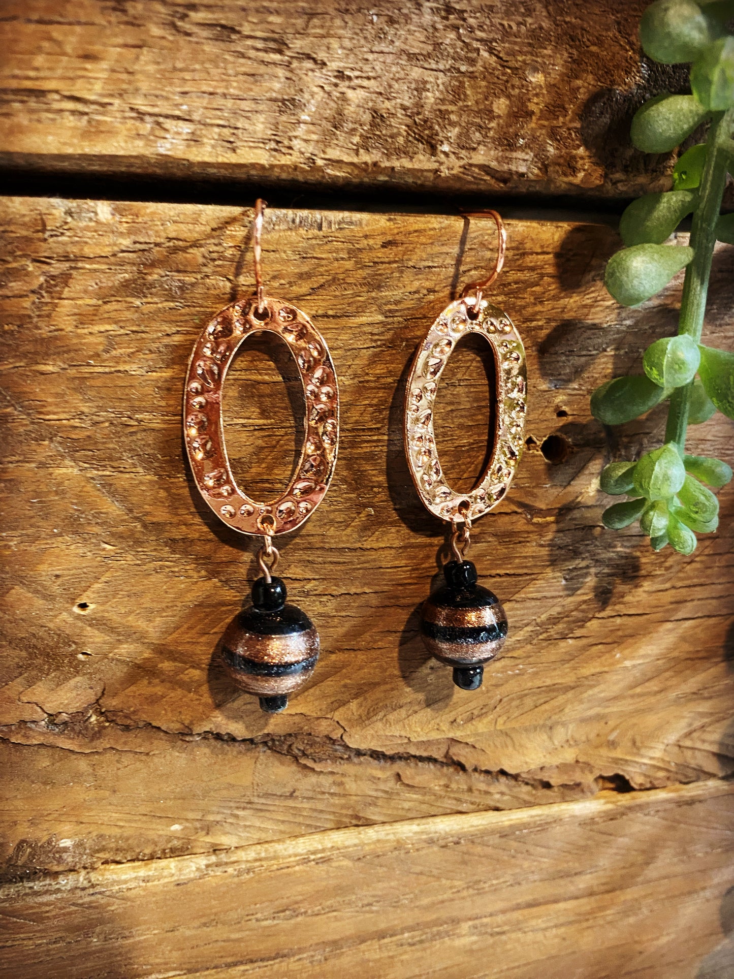 Rose Gold Dangle with Bead