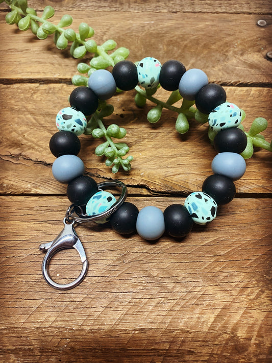 Keychain Rings - Teal Stone