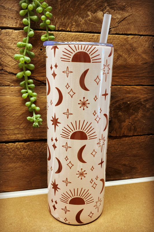 20oz Skinny Tumbler - Sun & Moon