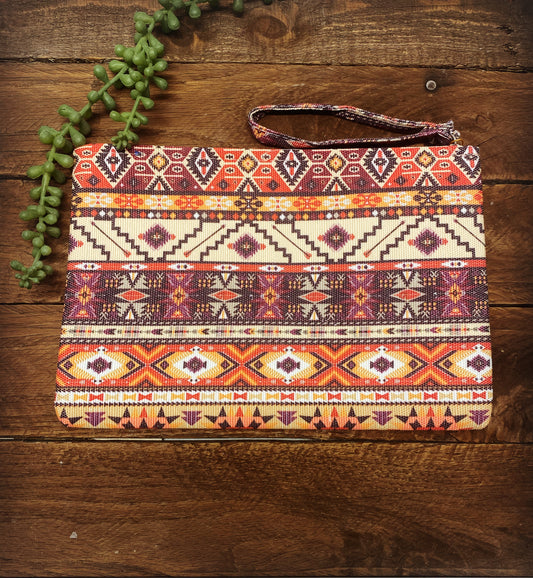 Fashion Mauve Aztec Wristlet - Discounted