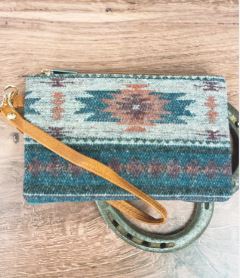 Fashion Desert Teal Wristlet