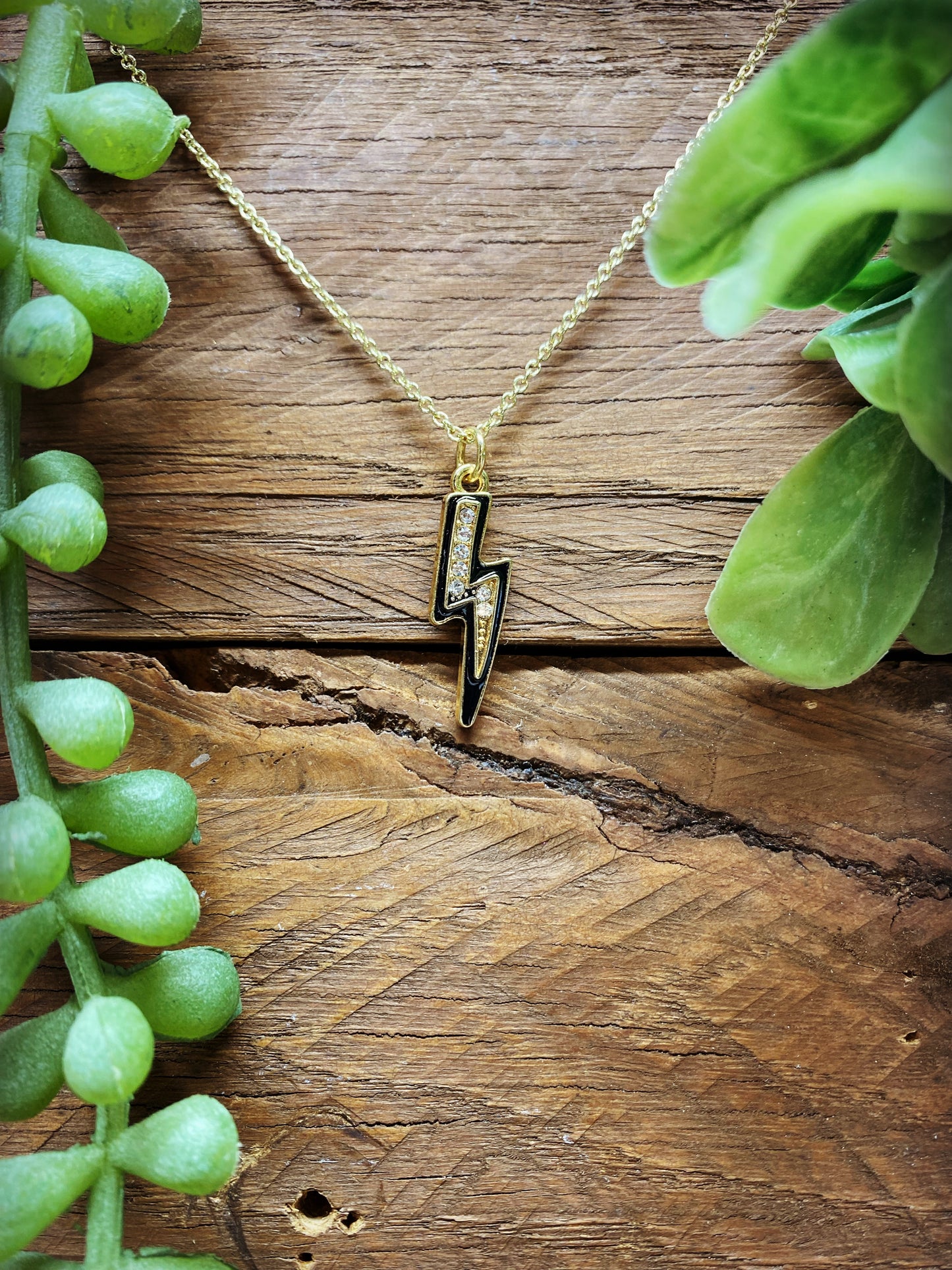 Happy Lightning Bolt Necklace - multiple color options