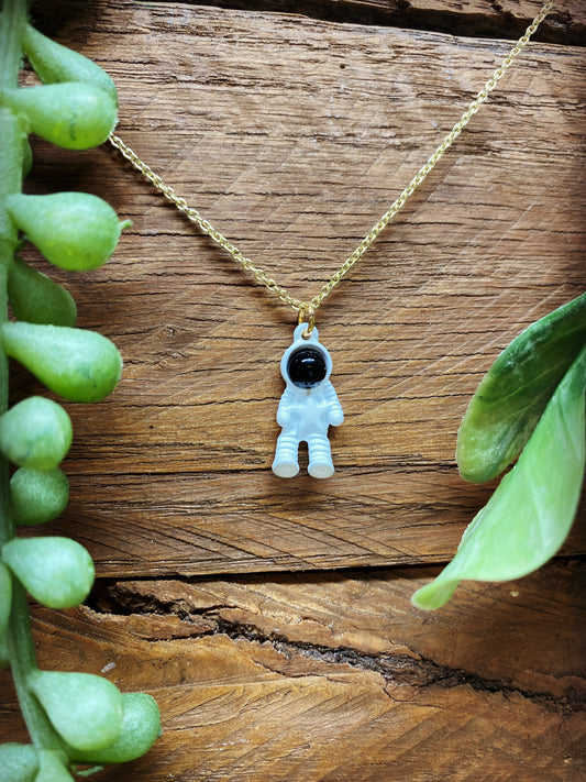 Happy Astronaut with Star Necklace