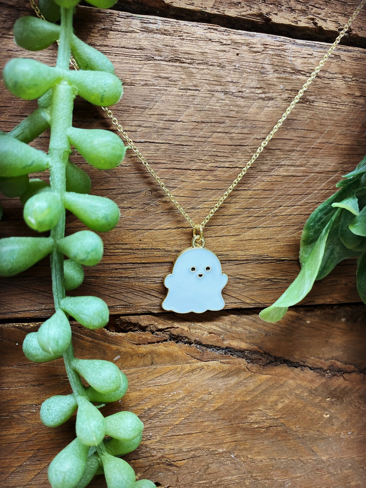 Happy Ghost Necklace - Halloween