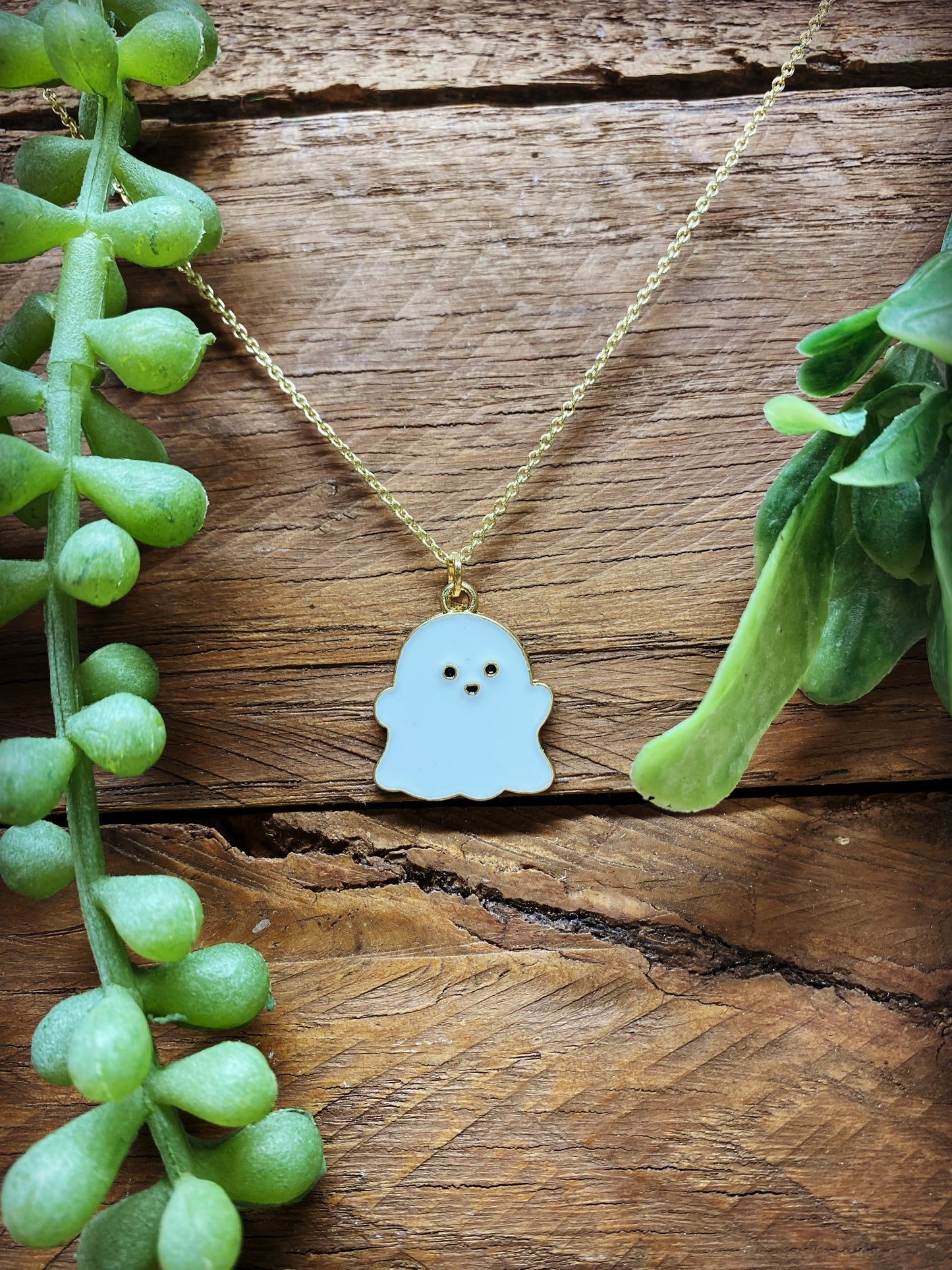 Happy Ghost Necklace - Halloween