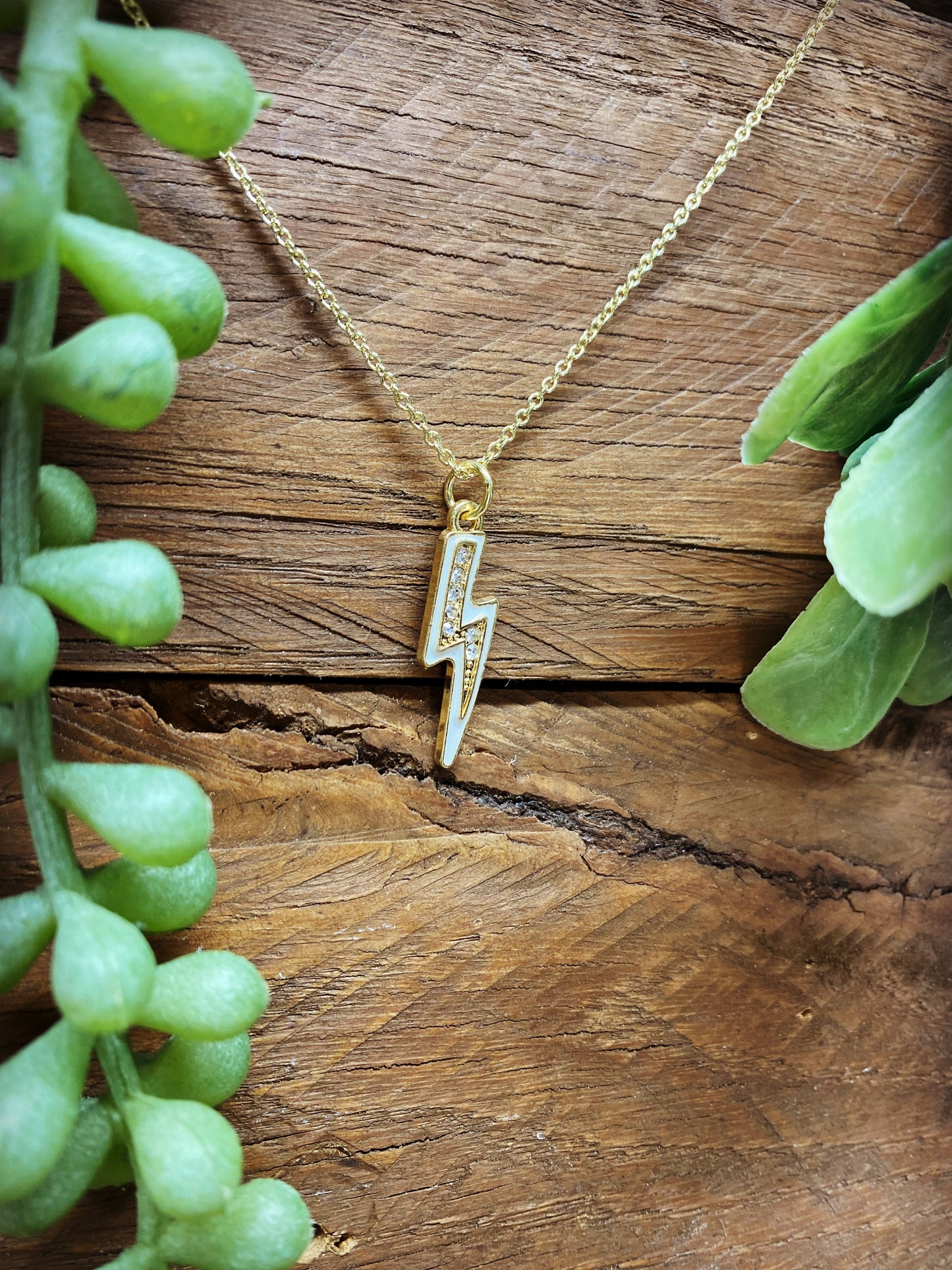 Happy Lightning Bolt Necklace - multiple color options