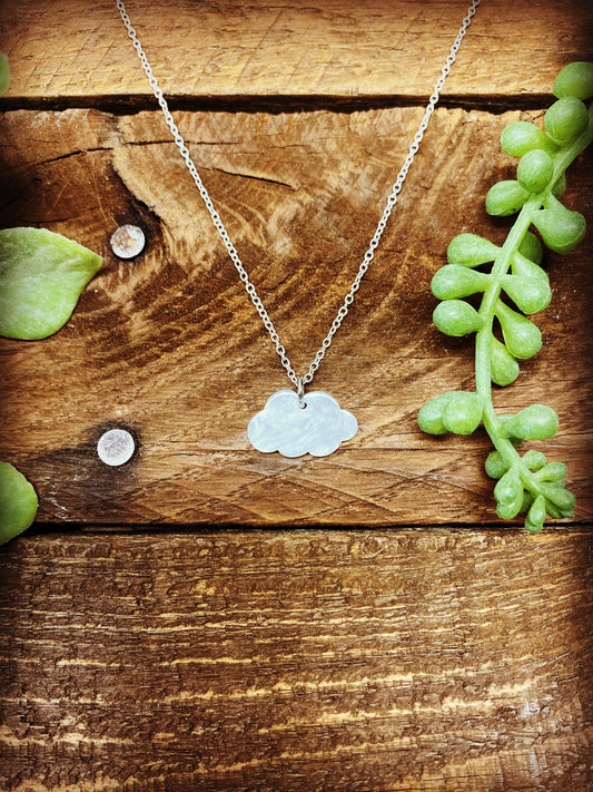 Happy Cloud Necklace - Silver