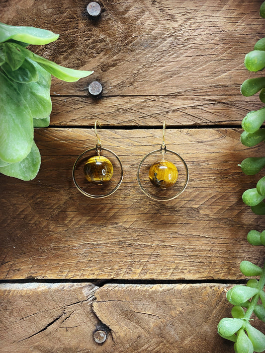 Tigers Eye Tiny Hoops