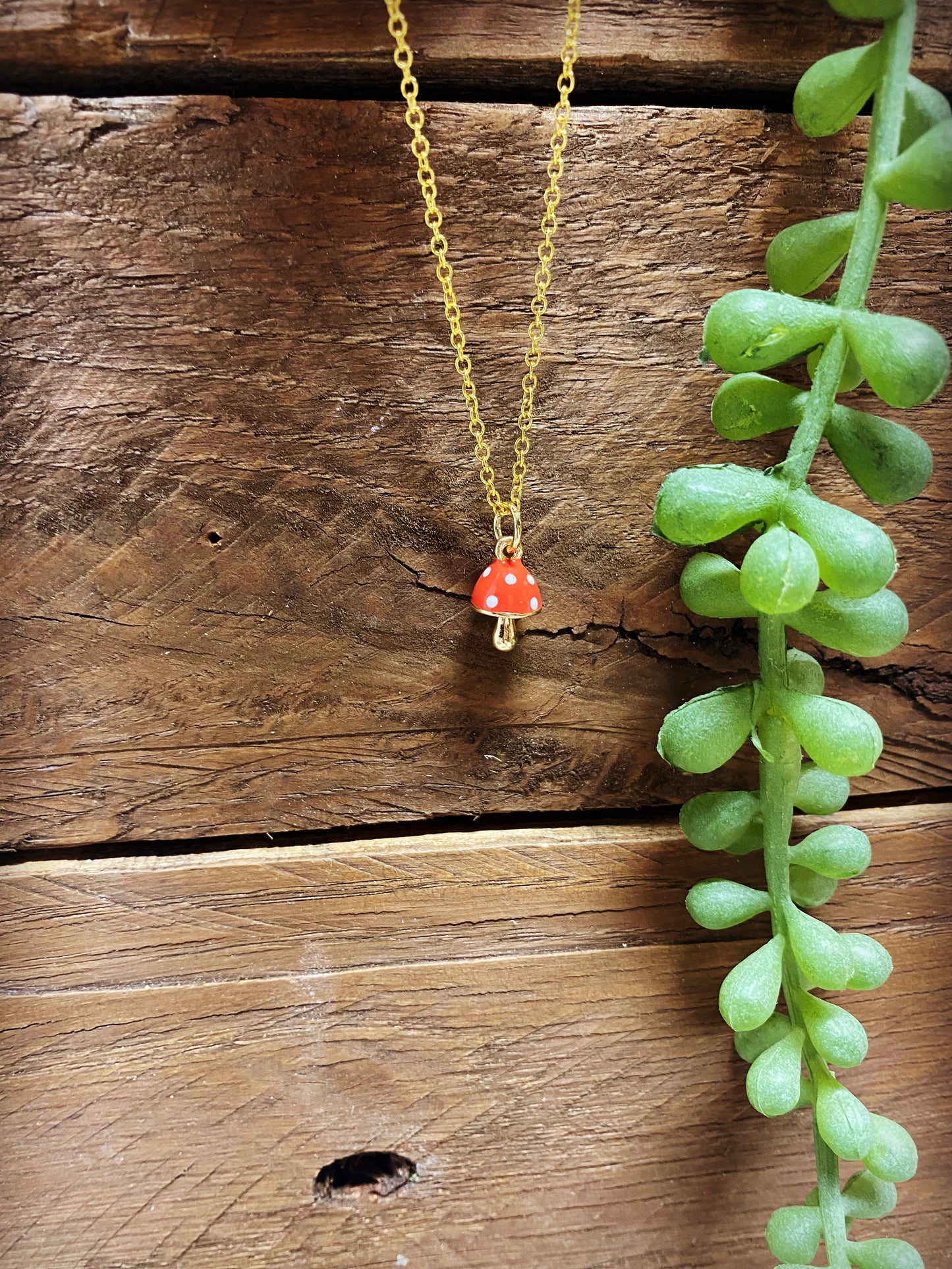 Happy Little Mushrooms - 4 color options Necklaces