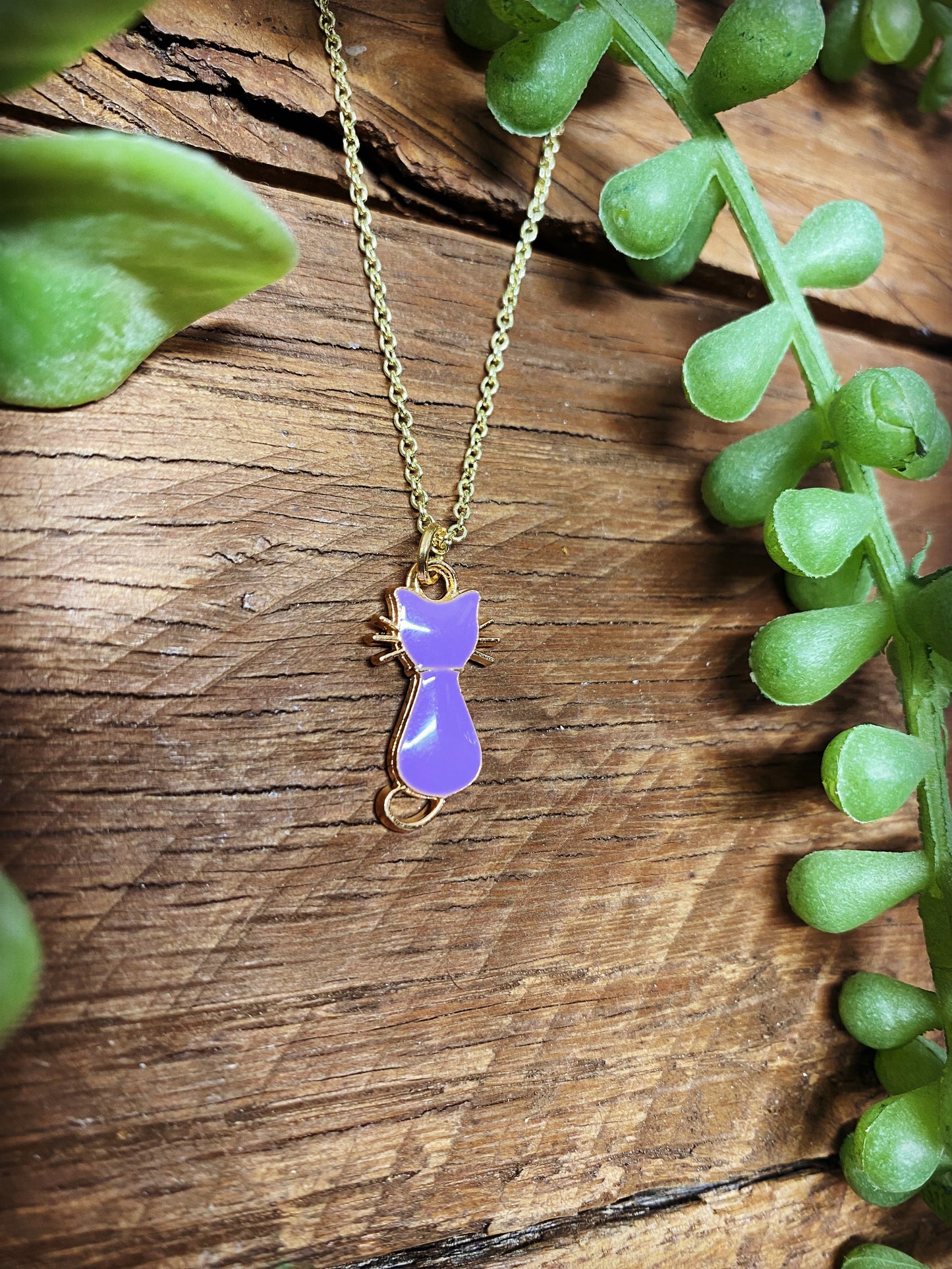 Happy Kitten Necklace - multiple color options