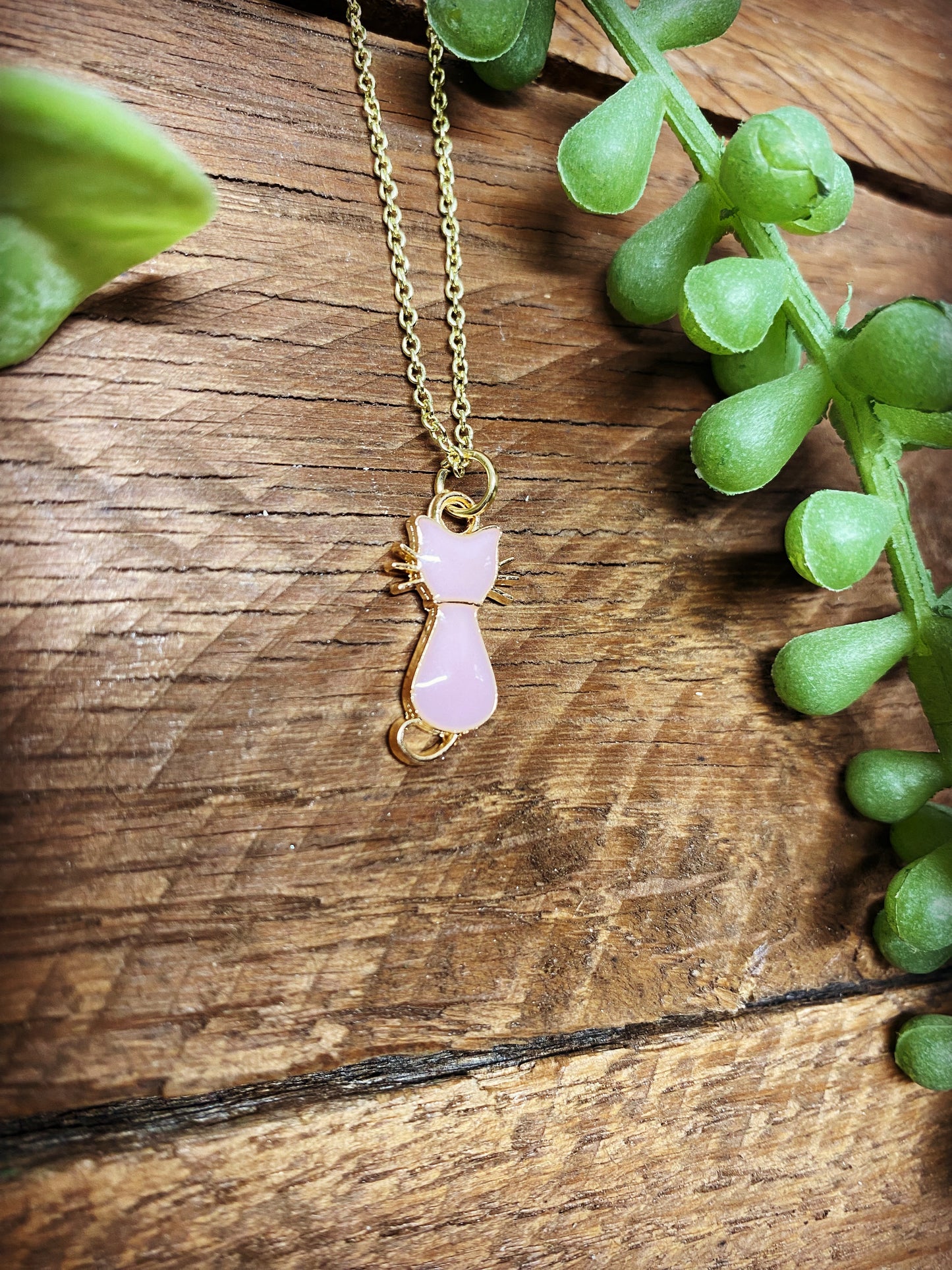 Happy Kitten Necklace - multiple color options