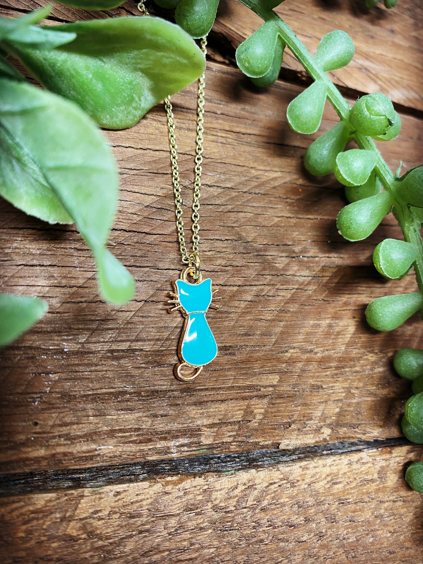 Happy Kitten Necklace - multiple color options