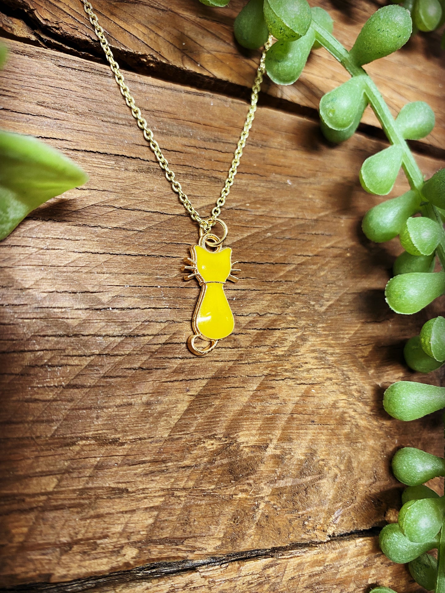 Happy Kitten Necklace - multiple color options