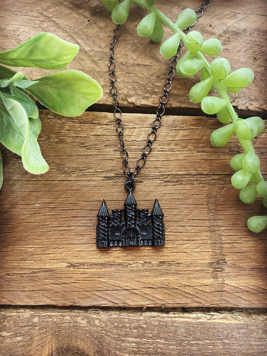 Classic Black Castle Necklace