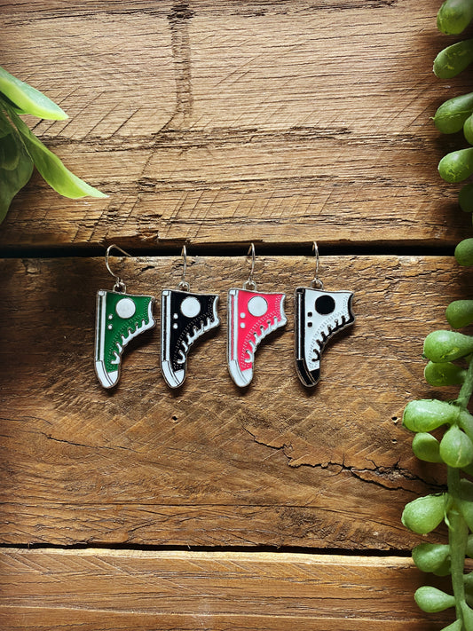 Happy Sneaker Earrings-multiple color options